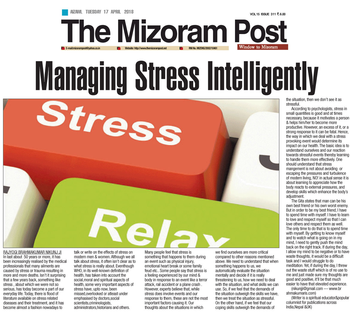 Managing Stress Intelligently